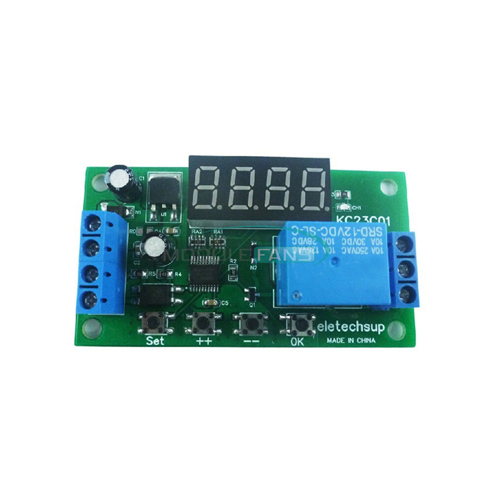 Pulse Counter Switch DC 5/12/24V Adjustable Timer Delay Turn On/Off Relay Module