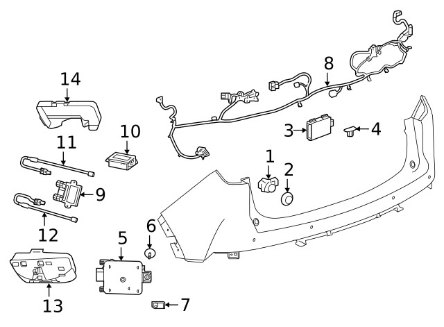 Genuine GM Rear Closure Hands Free Module Bracket 84637122