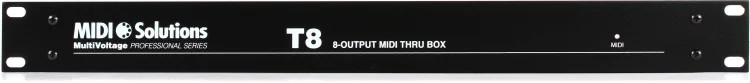 MIDI Solutions MultiVoltage T8 1-in 8-out MIDI Through Box