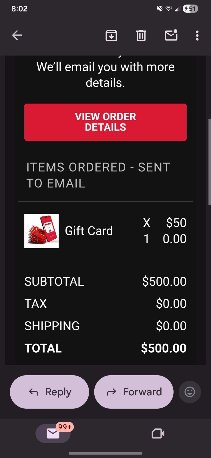 SCHEELS SPORTING GOODS DIGITAL GIFT CARDS $500