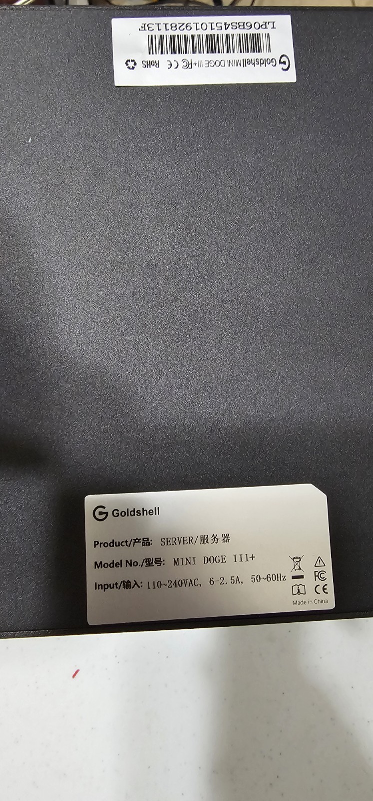 ​Goldshell Mini DOGE 3+ (III Plus) WiFi Onboard PSU
