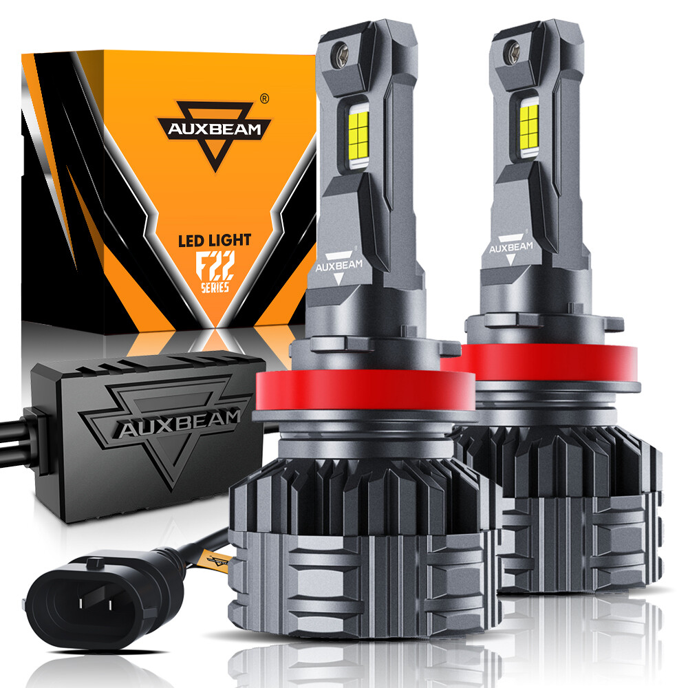 AUXBEAM H11 LED Headlight Bulbs Kit High or Low Beam Super White Bright+CANBUS