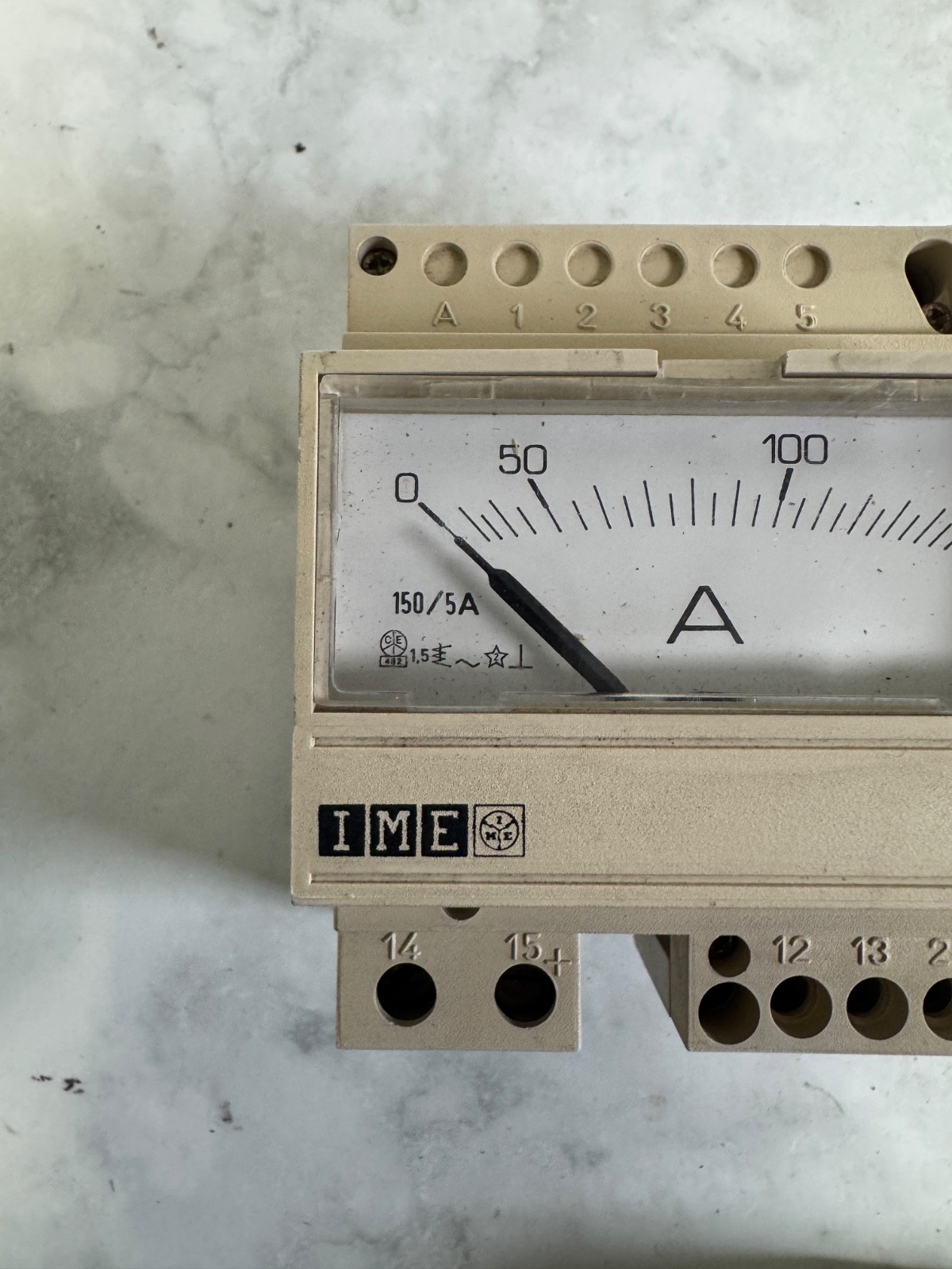 IME Scale 150/5A Analog Ammeter DIN Mount