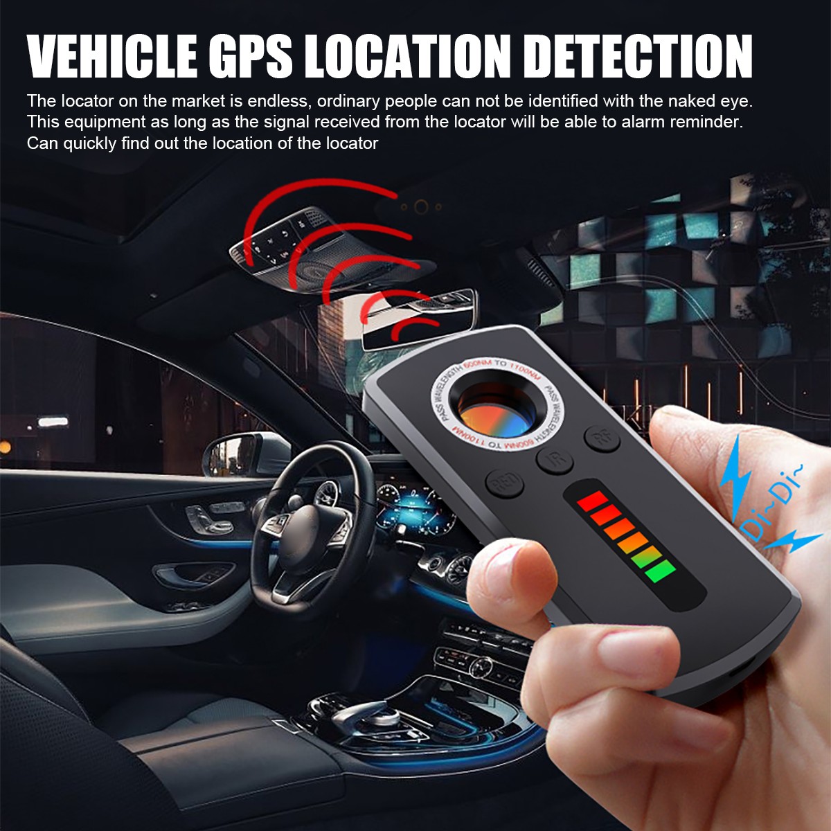 Anti-Spy Hidden Camera Wireless Detector Bug GPS Tracker Finder Scanner Device #