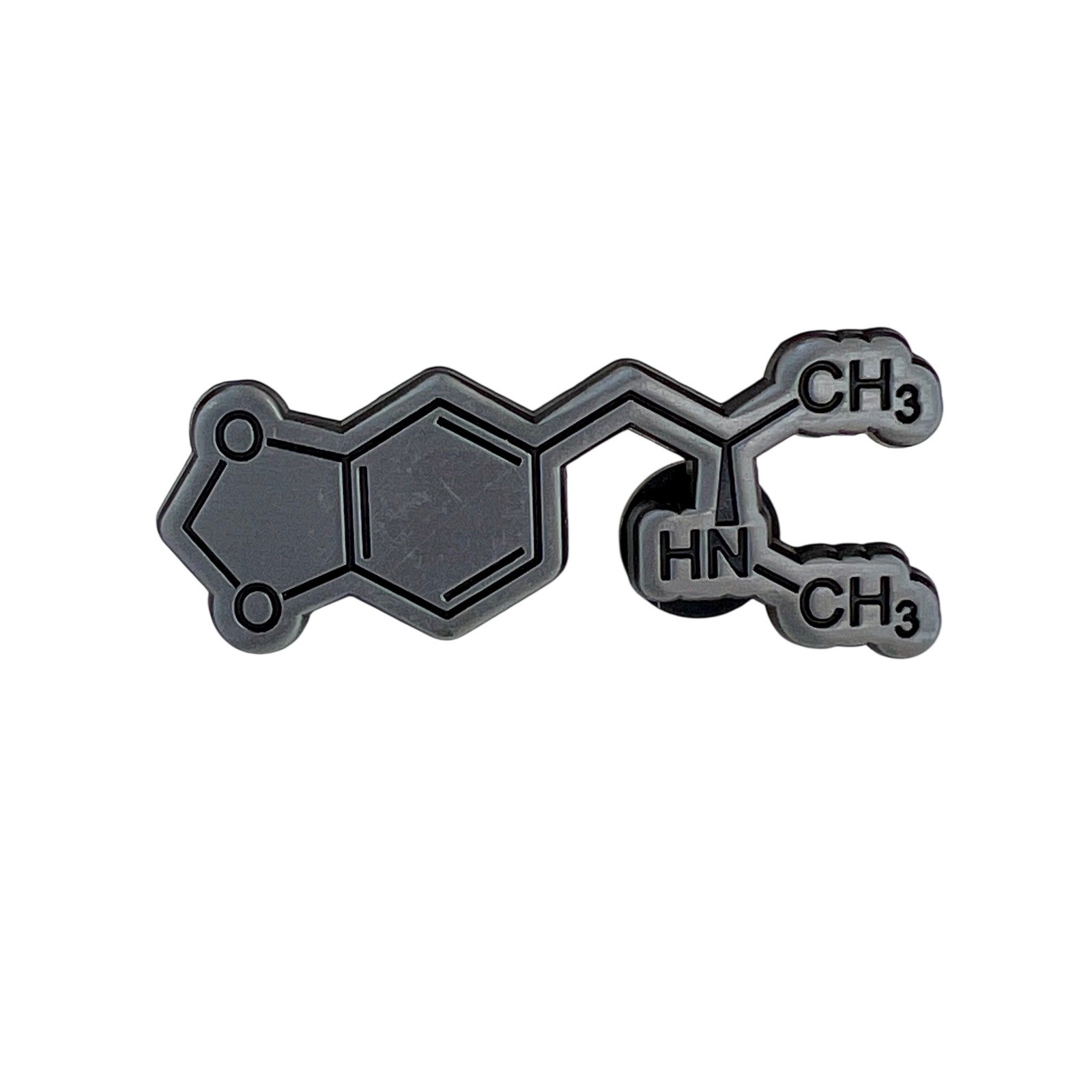 MAPS MDMA Molecule Pin Metal Enamel Science Chemistry Grey Small