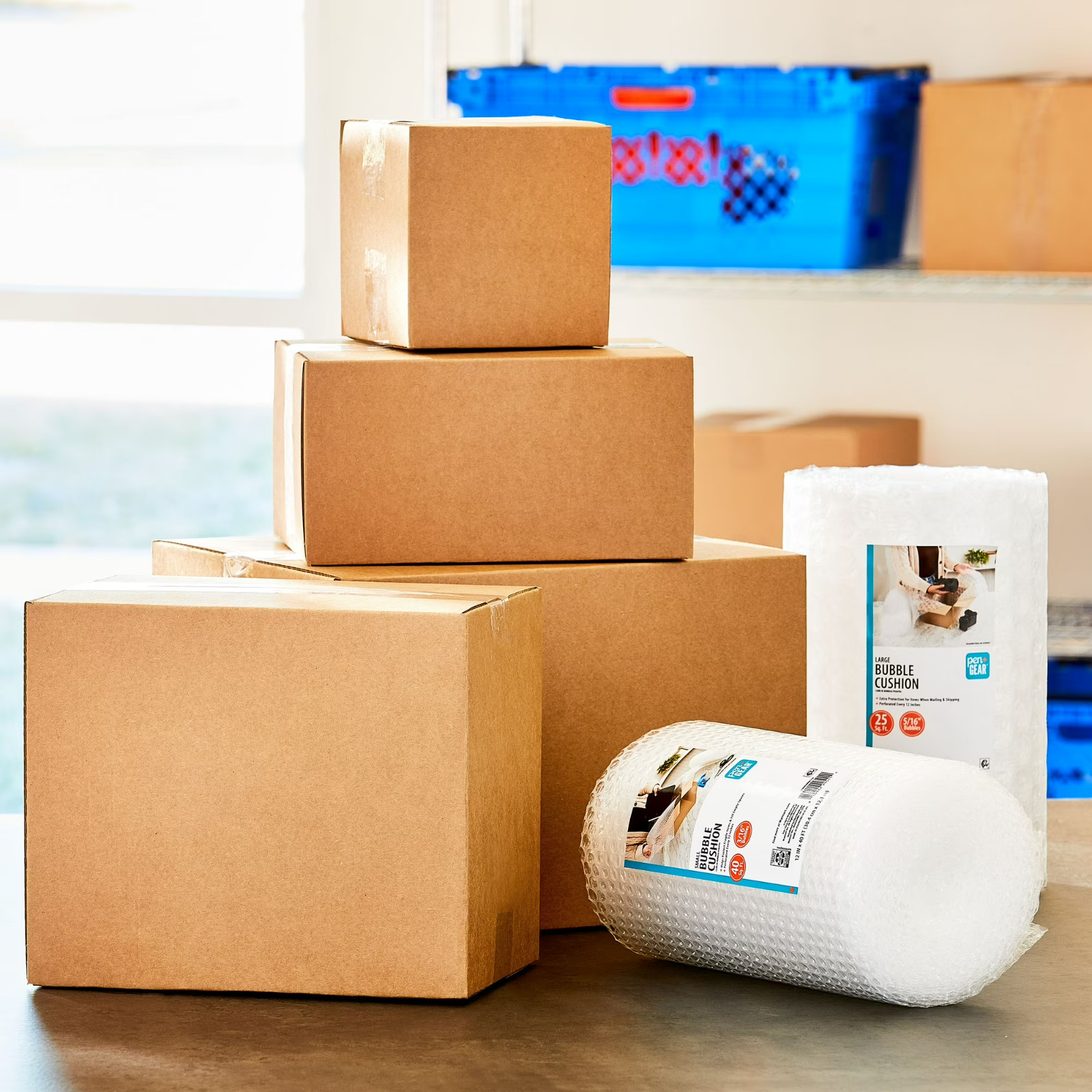 Pen+Gear Bubble Wrap Roll 12in x 25ft Large Bubbles Packing Cushion