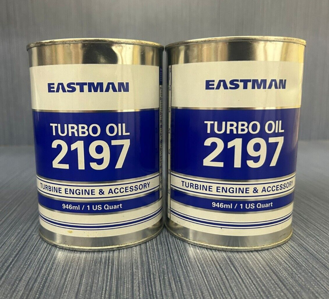 Lot of 2 X Quarts Eastman / BP 2197 Turbo Oil for Aircraft Turbine Engines