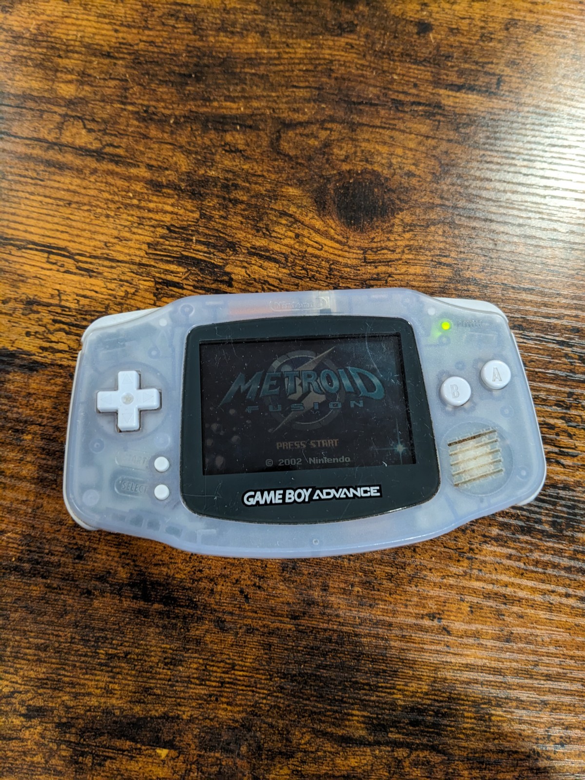 Nintendo Game Boy Advance Console System  Clear Glacier Tested And Working