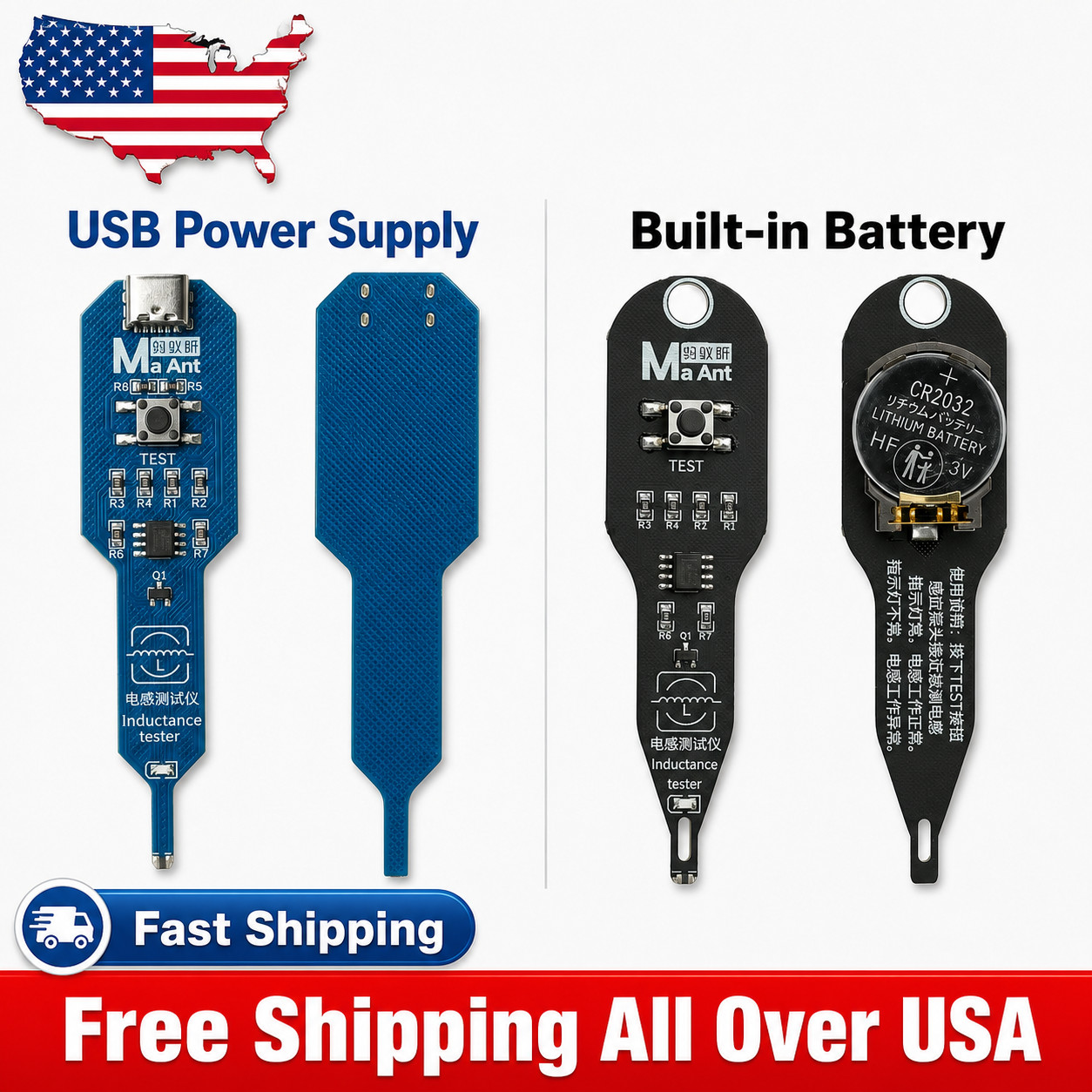 M093 Inductance Tester Motherboard Coil Tester Inductor Detector Repair Tool SP*