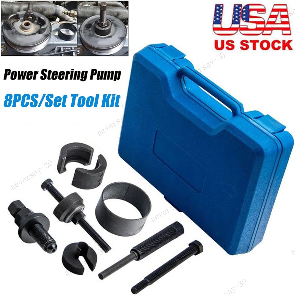 Power Steering Pump Pulley Puller Remover Install Tool Kit SZ7303B for GM Ford