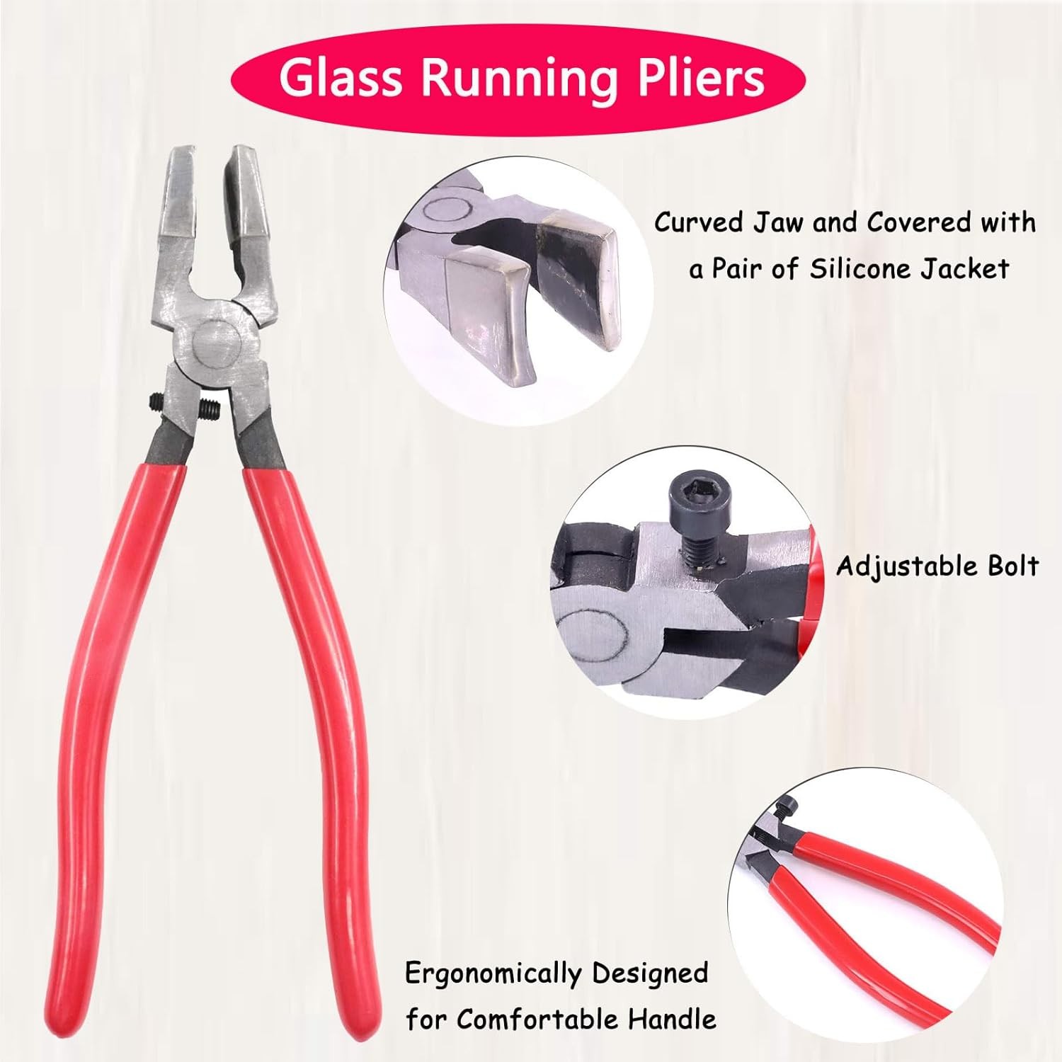Glass Cutting Tool Set Kit, Nipper Running Plier Breaking A KIT