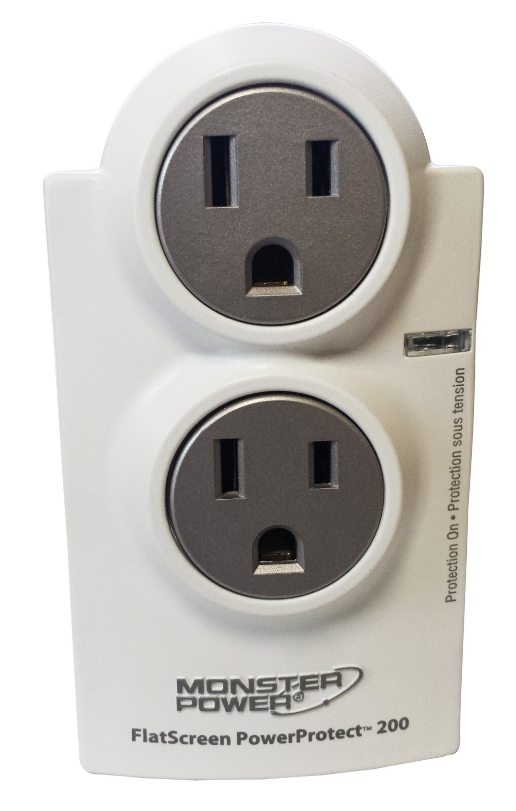 Monster FlatScreen PowerProtect AVFL 200 Surge Protector 2 Outlets - 1100 Joules