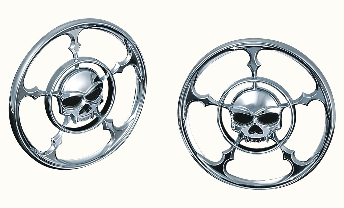 Kuryakyn Front Zombie Chrome Speaker Grills (3787)