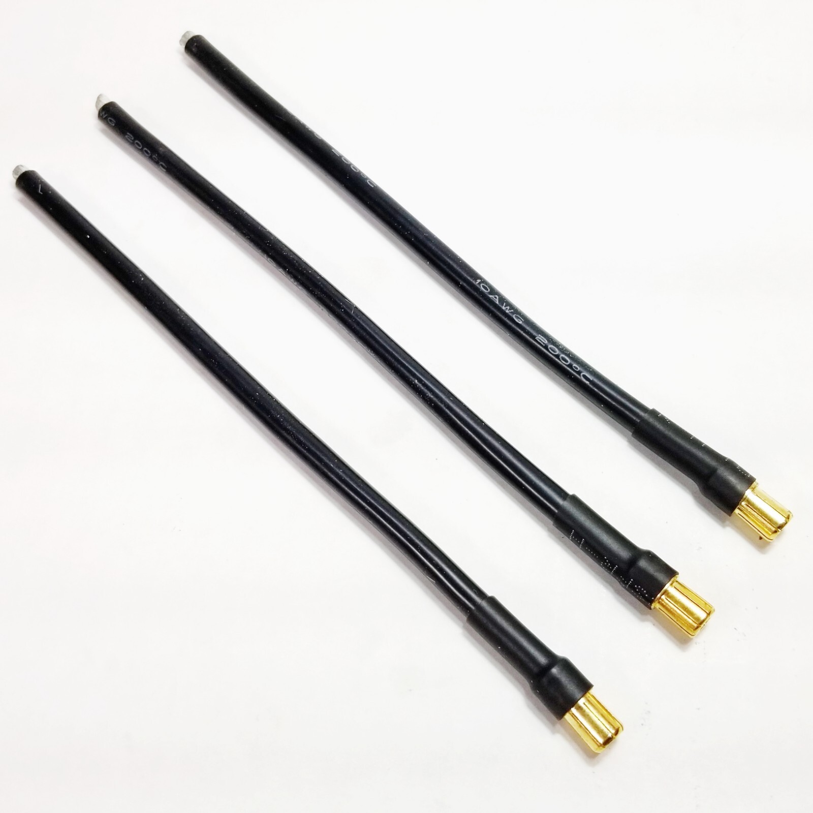 RCP Motor Wires 6.5mm Male or Female with Tinned Ends Brushless 6" 8/10 awg wire