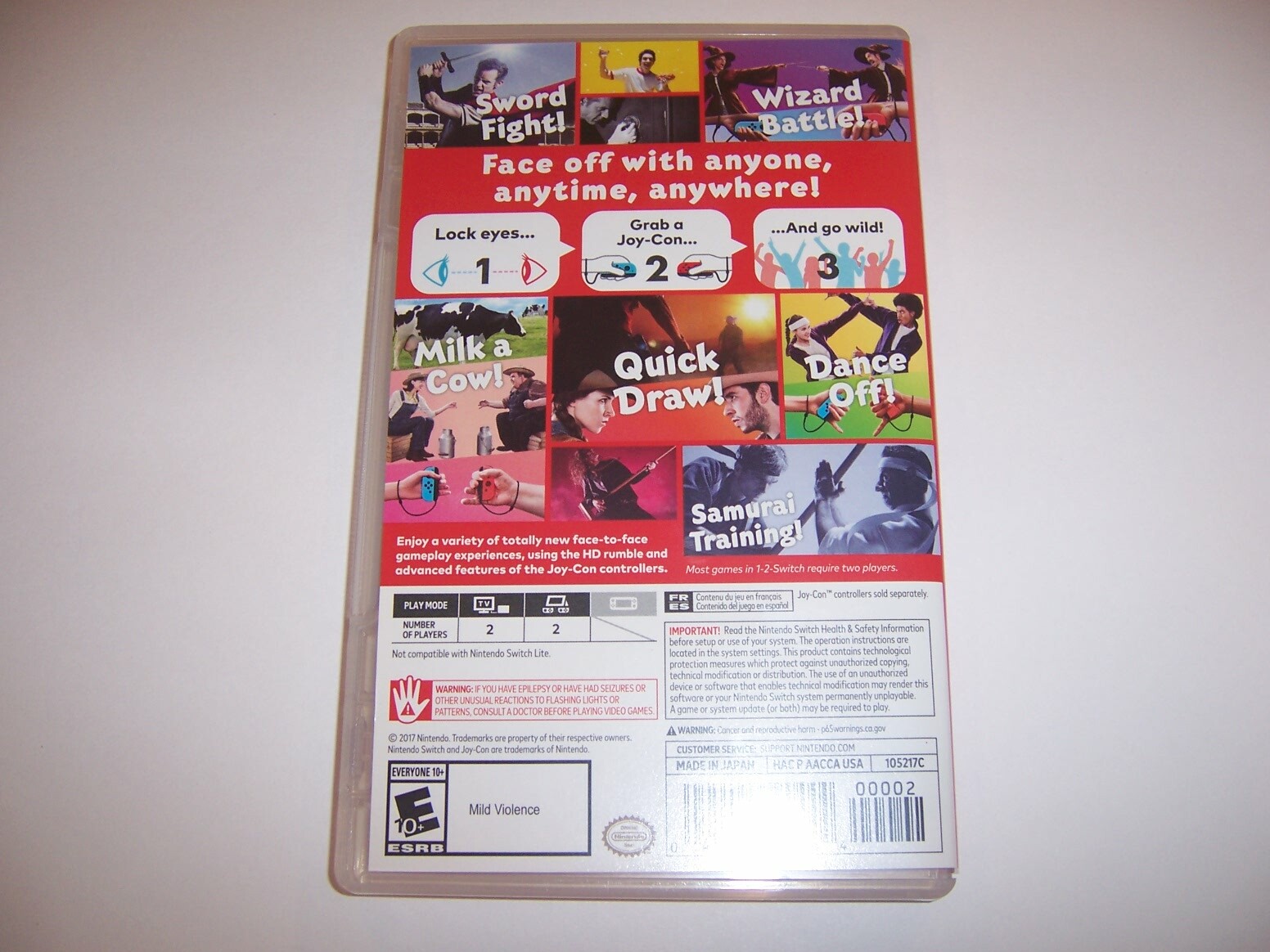 Replacement Case for 1 2 Switch Nintendo Switch Box Authentic