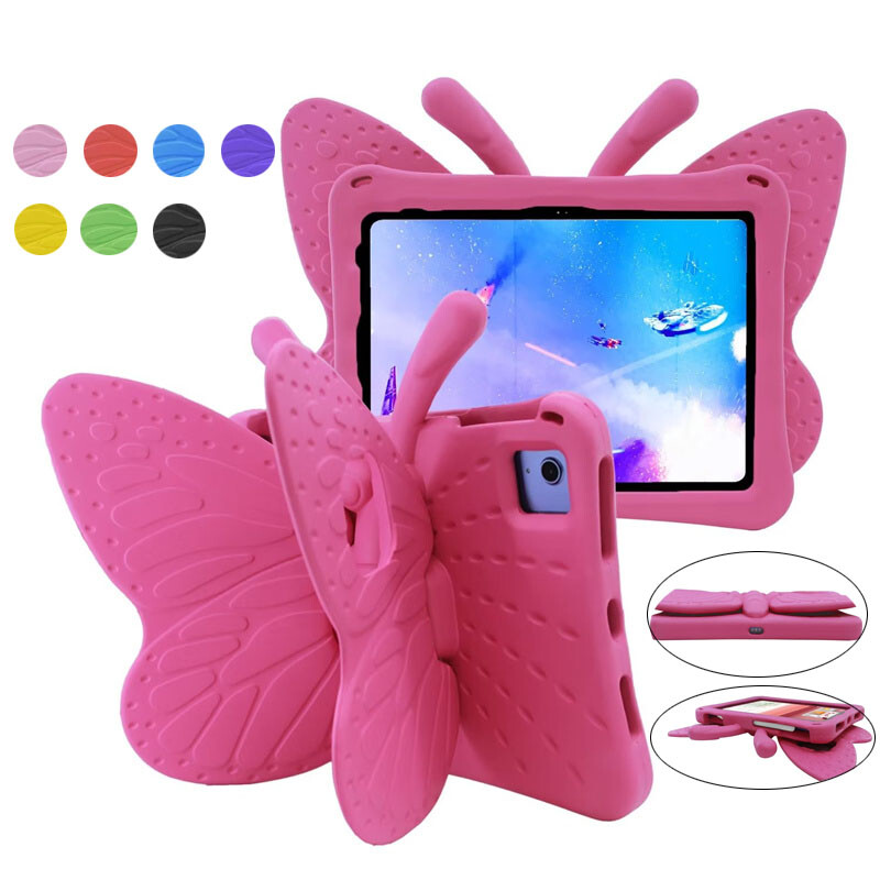 Butterfly Case for iPad A16/10th 9th 8th 7th Gen 11" Mini 6/7 Kids Cover w Stand