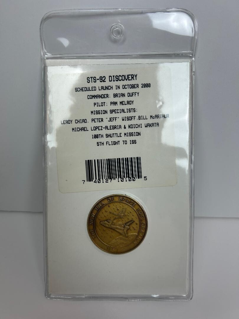 STS-92 DISCOVERY SPACE TRANSPORTATION SYSTEM SHUTTLE MISSION COIN