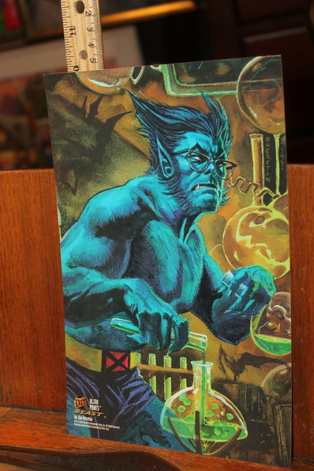 Marvel X-Men 1994 Fleer Ultra Prints 6-1/2" x 10" Beast
