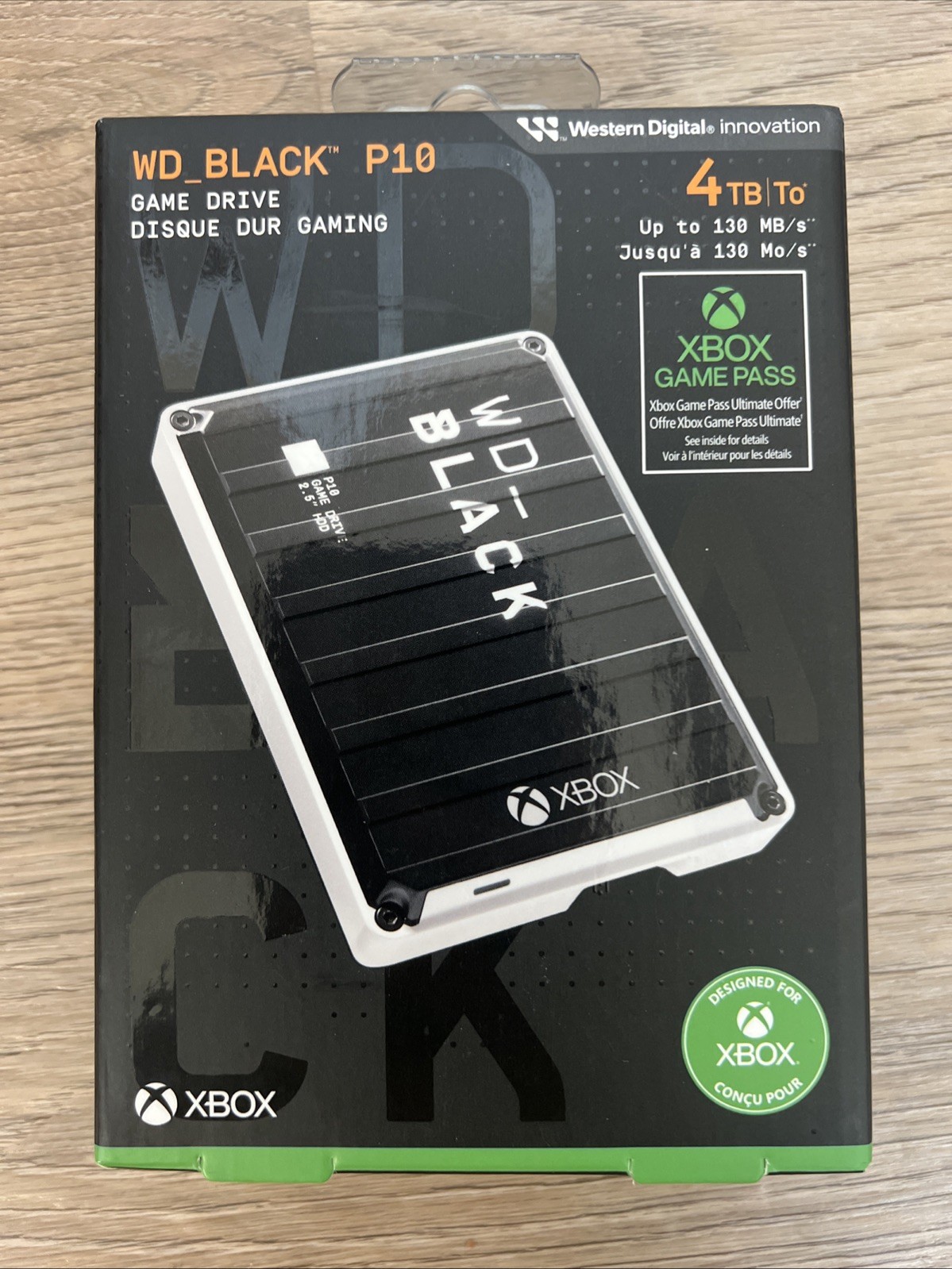 Brand New WD Black P10 Game Drive - 4TB Xbox Portable Hard Drive - Sealed