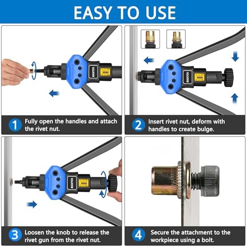 Rivet Nut Tool, 16" Rivnut Tool Kit with 15 Metric and 16" Rivet Nut Tool Kit