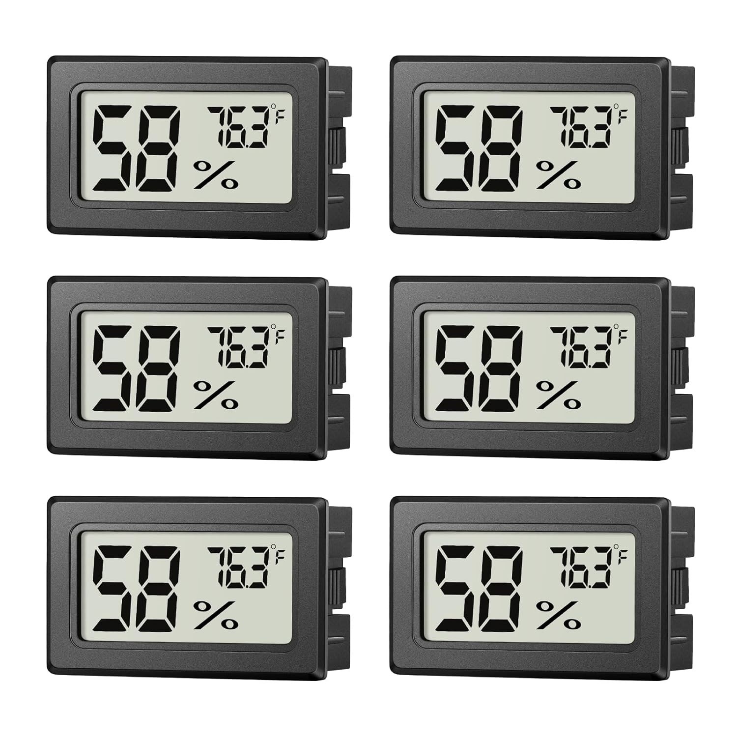 6 Pack Hygrometer Digital Thermometer Indoor Humidity Gauge Monitor for Home