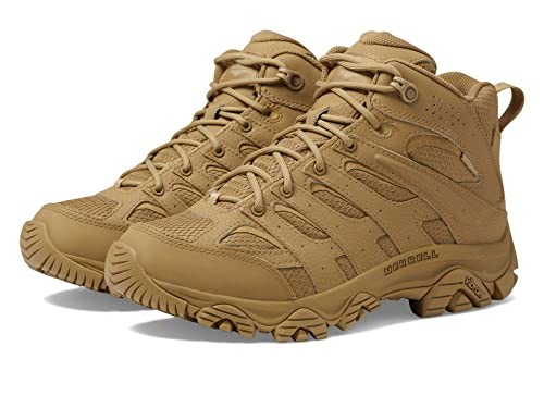 J004111 MERRELL MENS MOAB 3 TACTICAL MID WATERPROOF BOOTS DARK COYOTE SIZE 9.5
