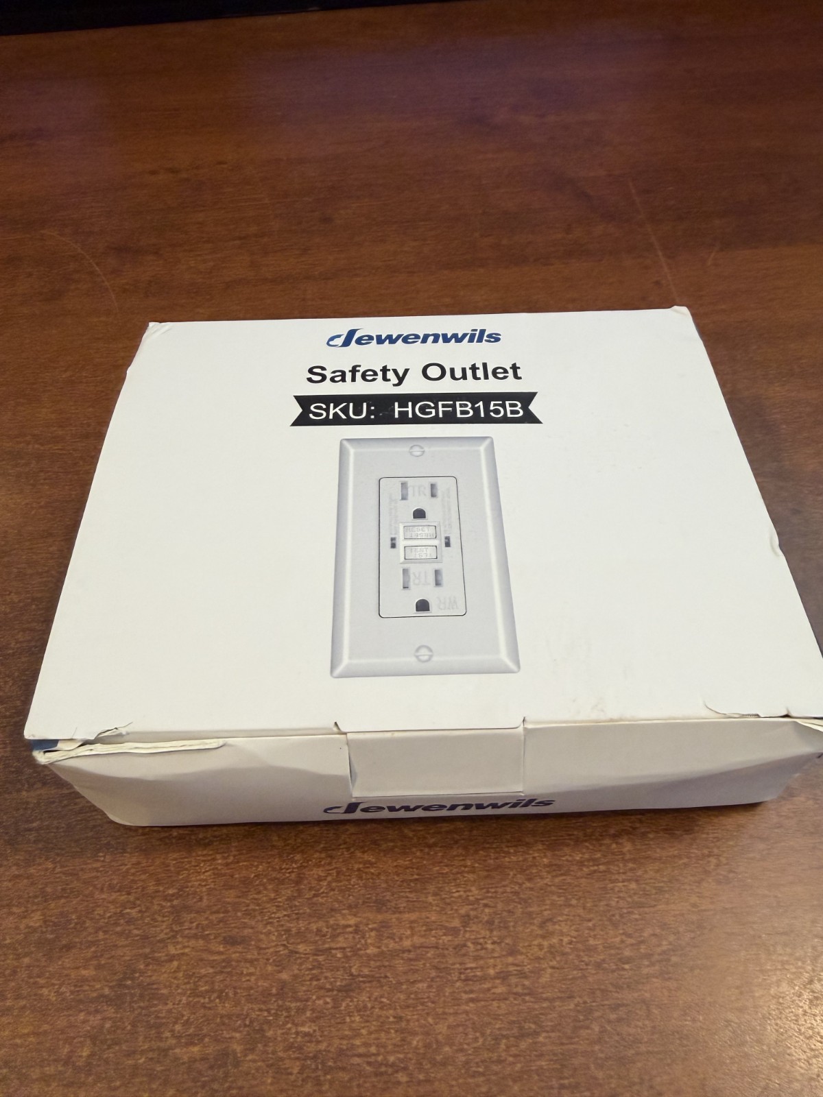 (QTY 2) DEWENWILS HGFB15B 15A Tamper Resistant GFCI Outlet LED Wallplate White
