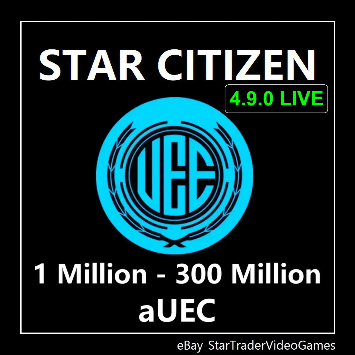 STAR CITIZEN aUEC - 1.000.000 - 300.000.000 aUEC (Alpha UEC) for 4.9.0 LIVE