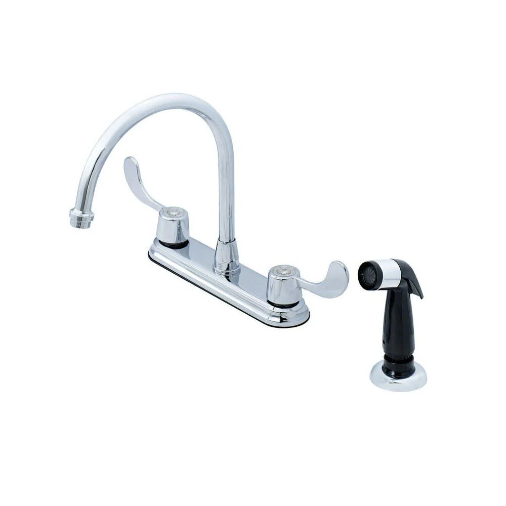 Homewerks Kitchen Faucet Chrome 2 Handle With Side Sprayer
