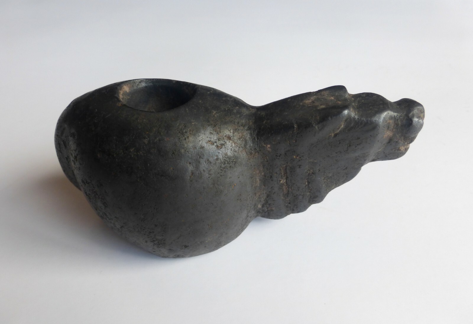 Peruvian Ritual Alpaca Conopa - Carved on Black Jiwaya Stone