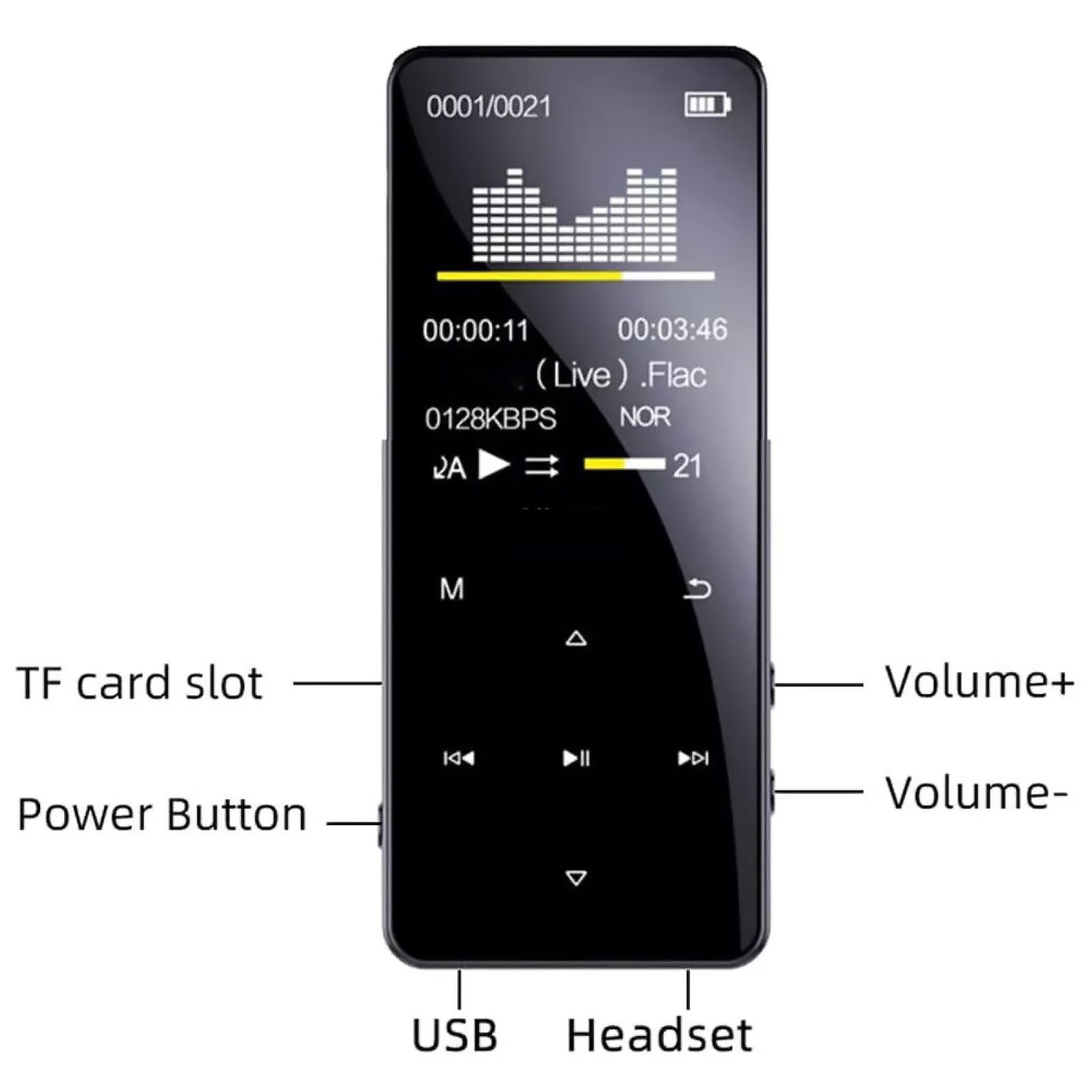 5.0 Bluetooth Mini Music FM Radio Recorder Support Quick Charge Technology