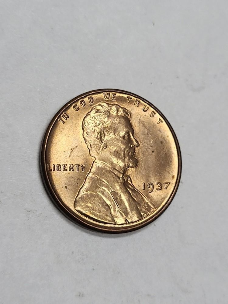 1937 Lincoln Cent FLASHY UNCIRCULATED