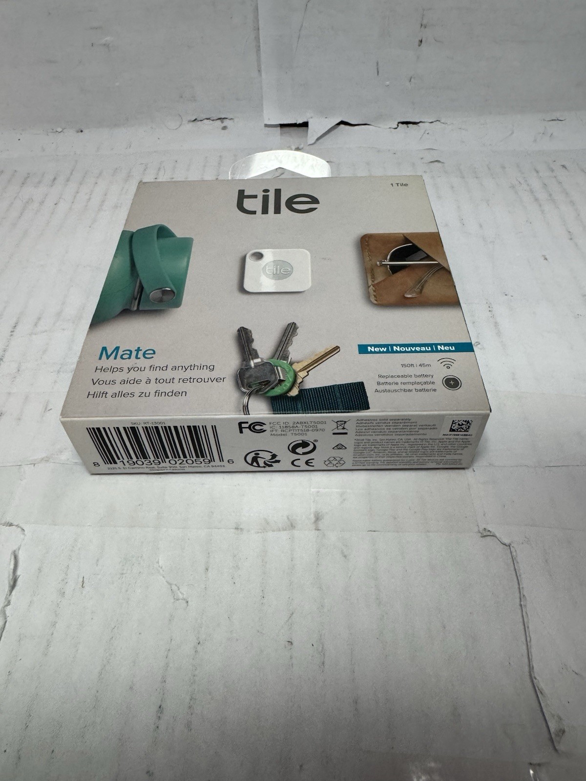 Tile Mate Bluetooth Tracker 1 Pack White RT-15001 New Sealed