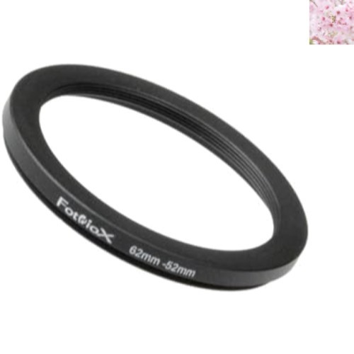 62mm to 52mm Step Down Adapter Ring - Lightweight Anodized Metal Design