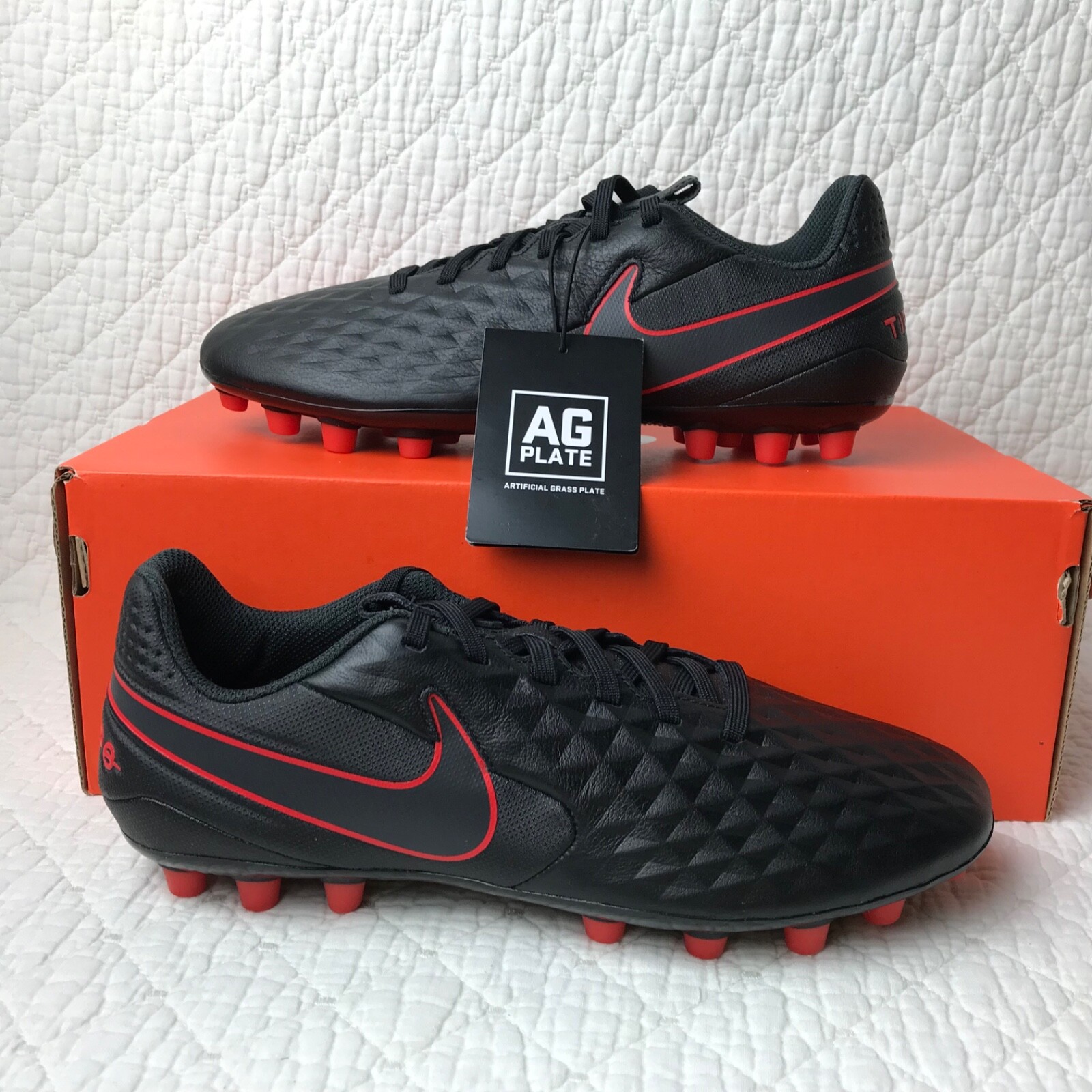 Nike Tiempo Legend 8 Academy AG Soccer Cleats Men’s SZ 7 Black AT6012-060 NWOB