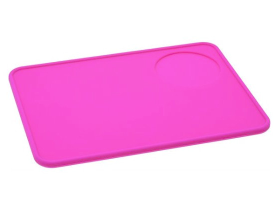 Pink Espresso Tamping Mat Tamper Holder Raised Edges Silicone Barista Tool