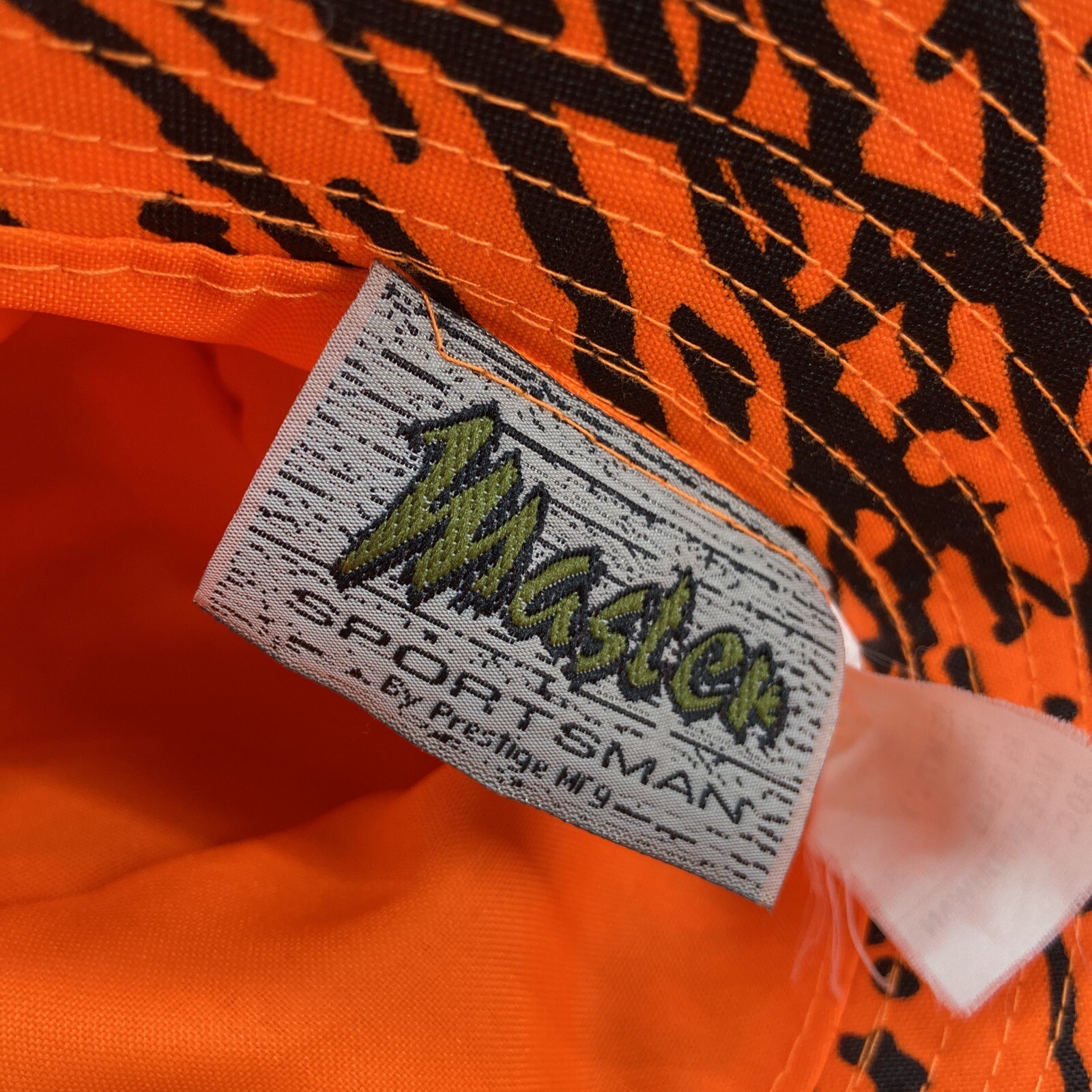 Master Sportsman Prestige Mens Bucket Hat Sz M 7 1/4 Blaze Orange Camo Hunting