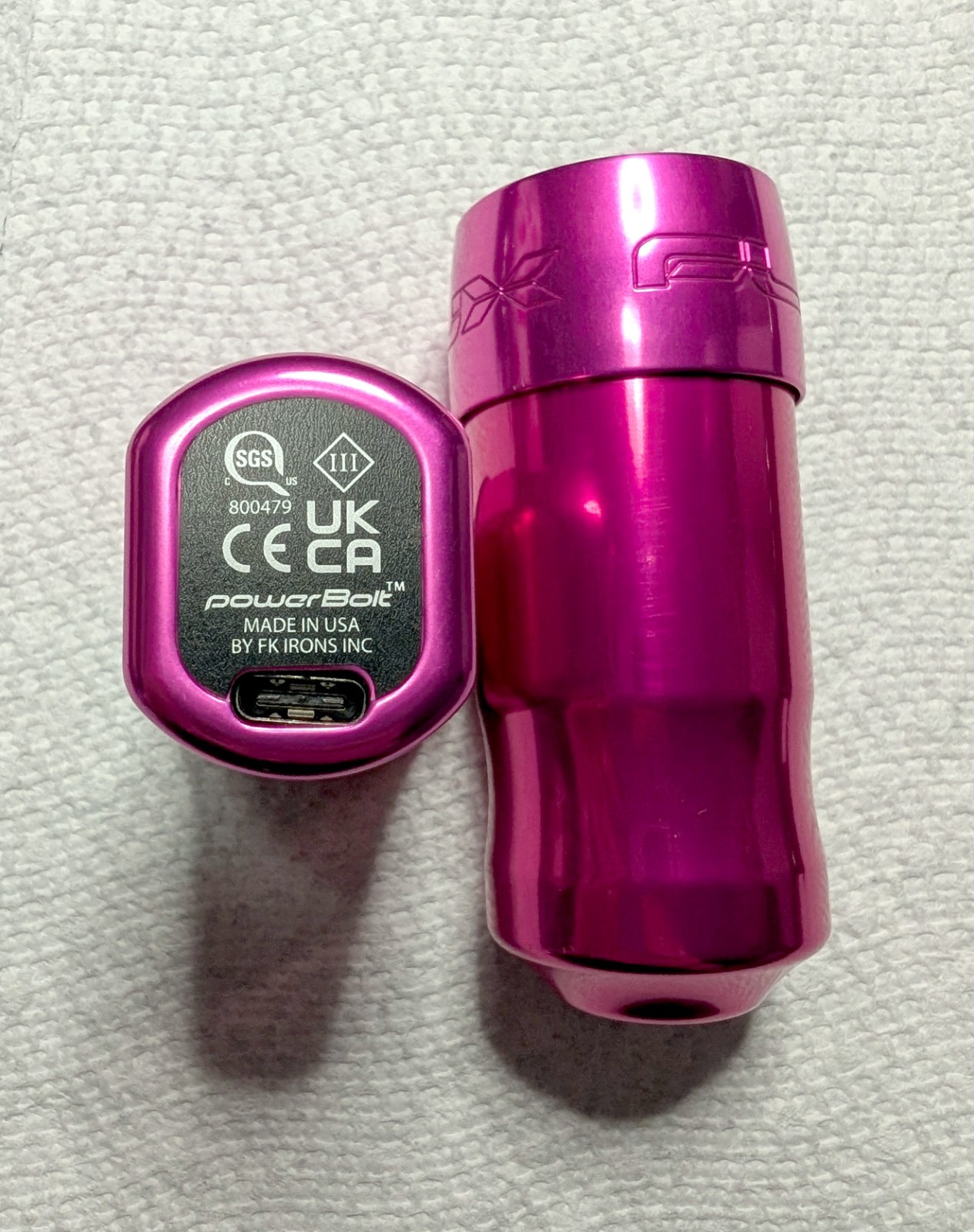 FK Irons Spektra Flux Wireless Tattoo Machine Bubblegum Pink + Working Battery