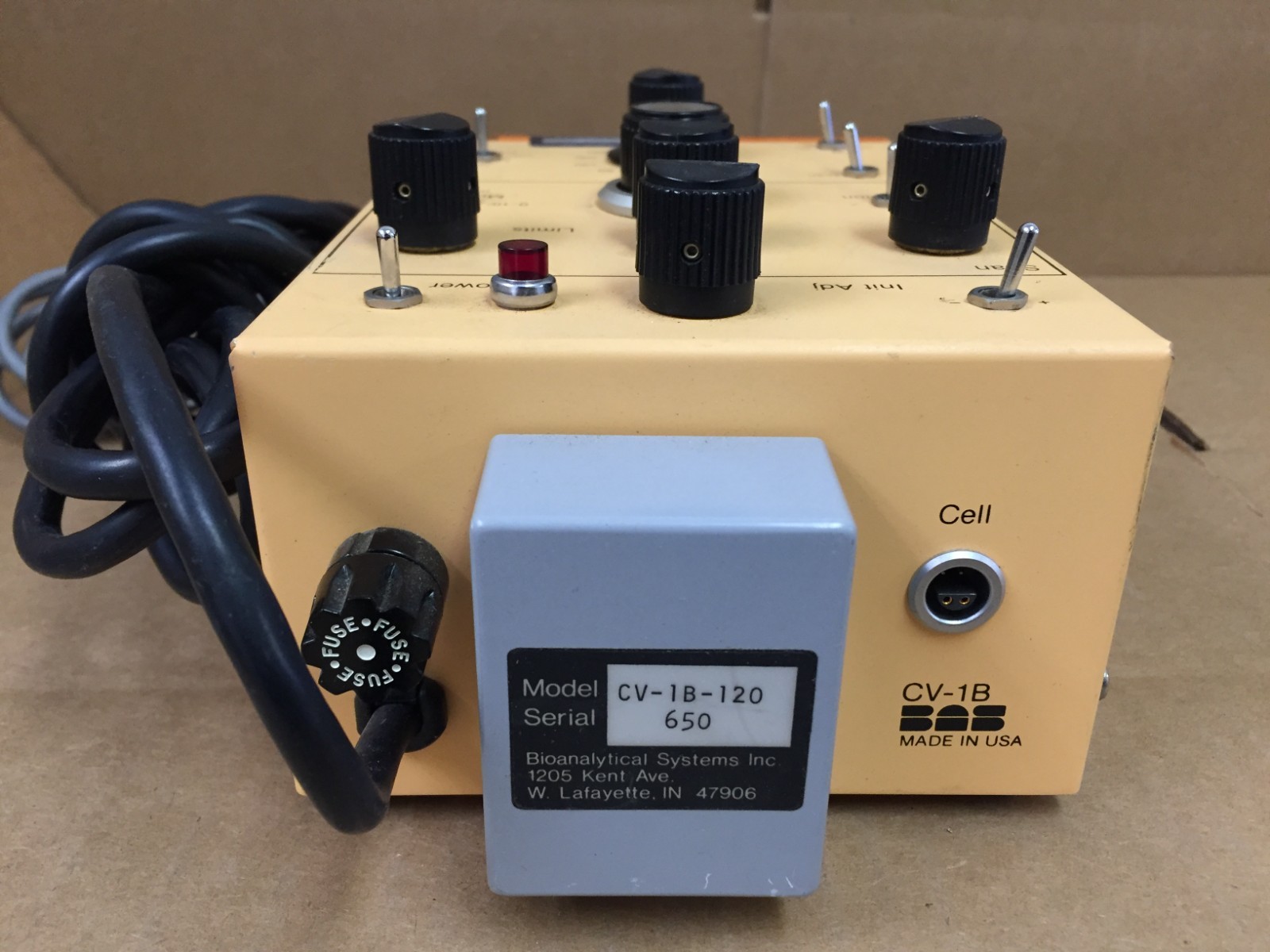 Bioanalytical Systems BAS CV-1B-120 CV-1B Cyclic Voltammograph - Power on