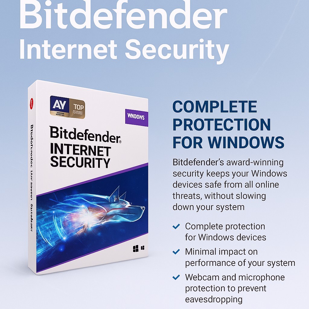 Bitdefender Internet Security - 2 Years 5 Devices (Windows Only)