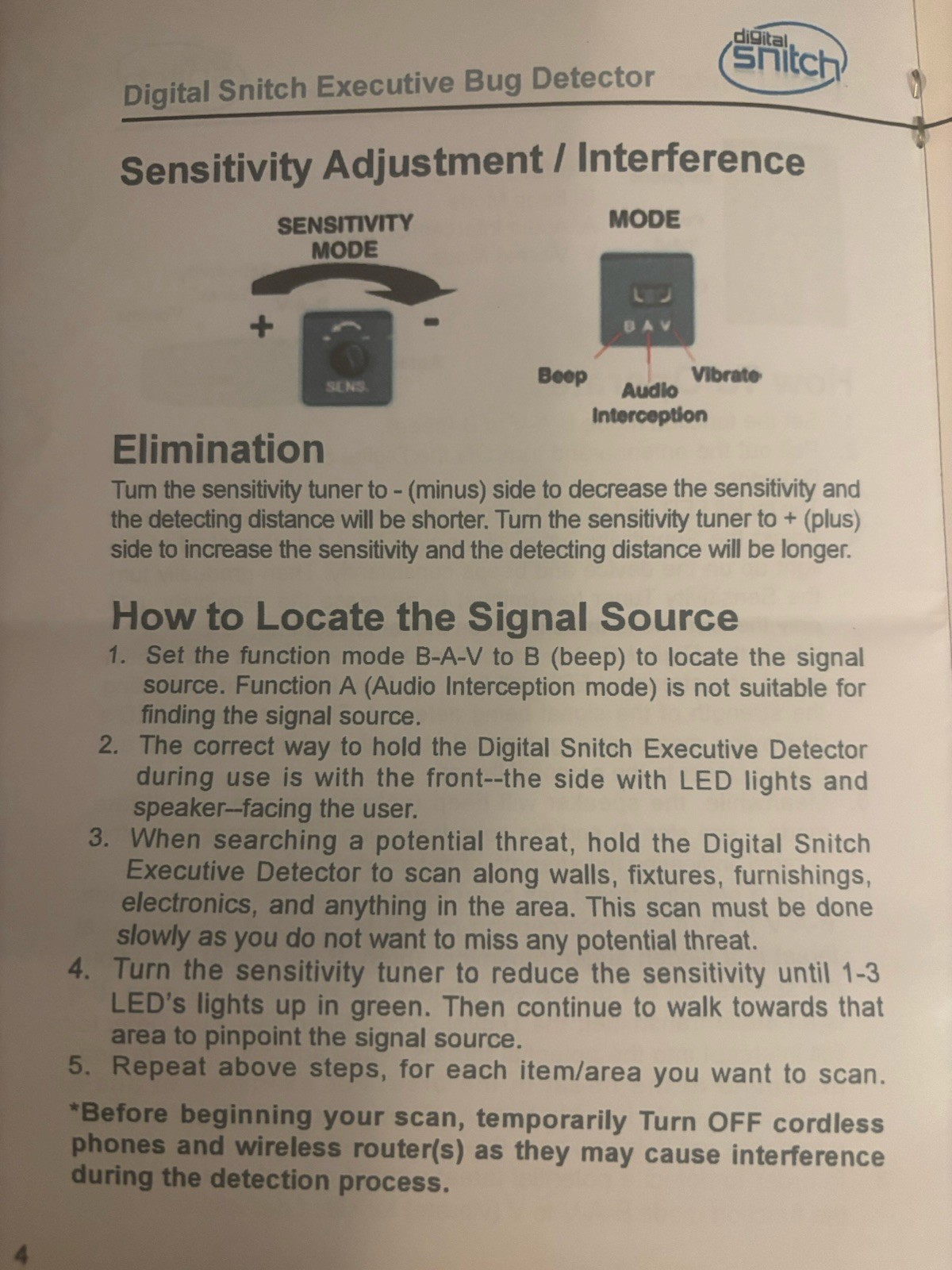Anti-Spy RF Signal Bug Detector