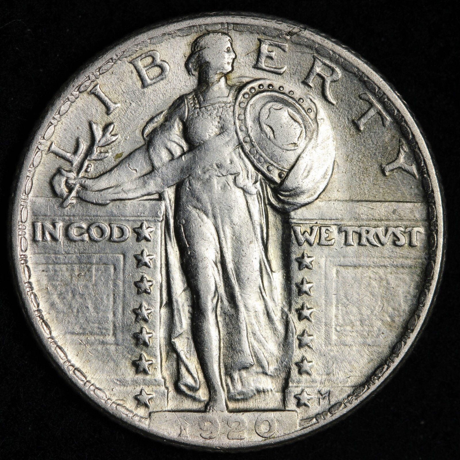 1920 Standing Liberty Silver Quarter AU+ E286 WIPM