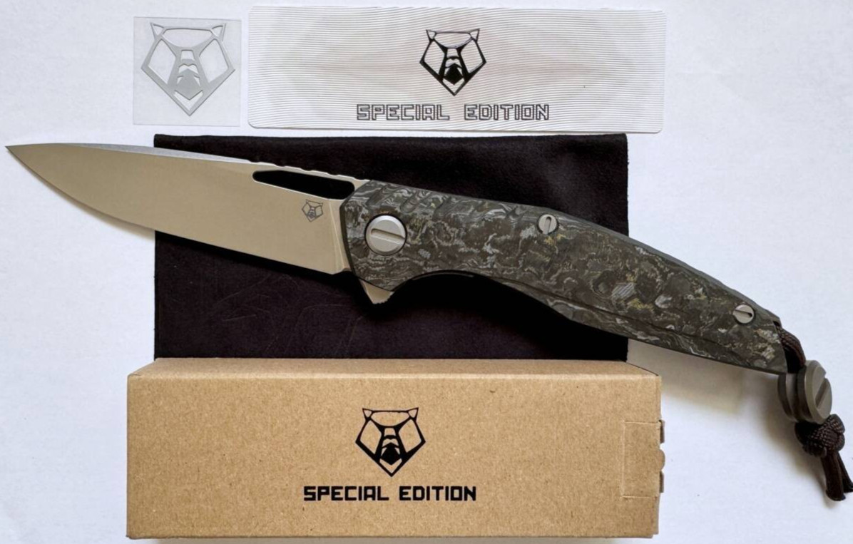 Shirogorov 111 Aerum Terrus Folding Knife S90V MRBS TechnoCarbo Handle