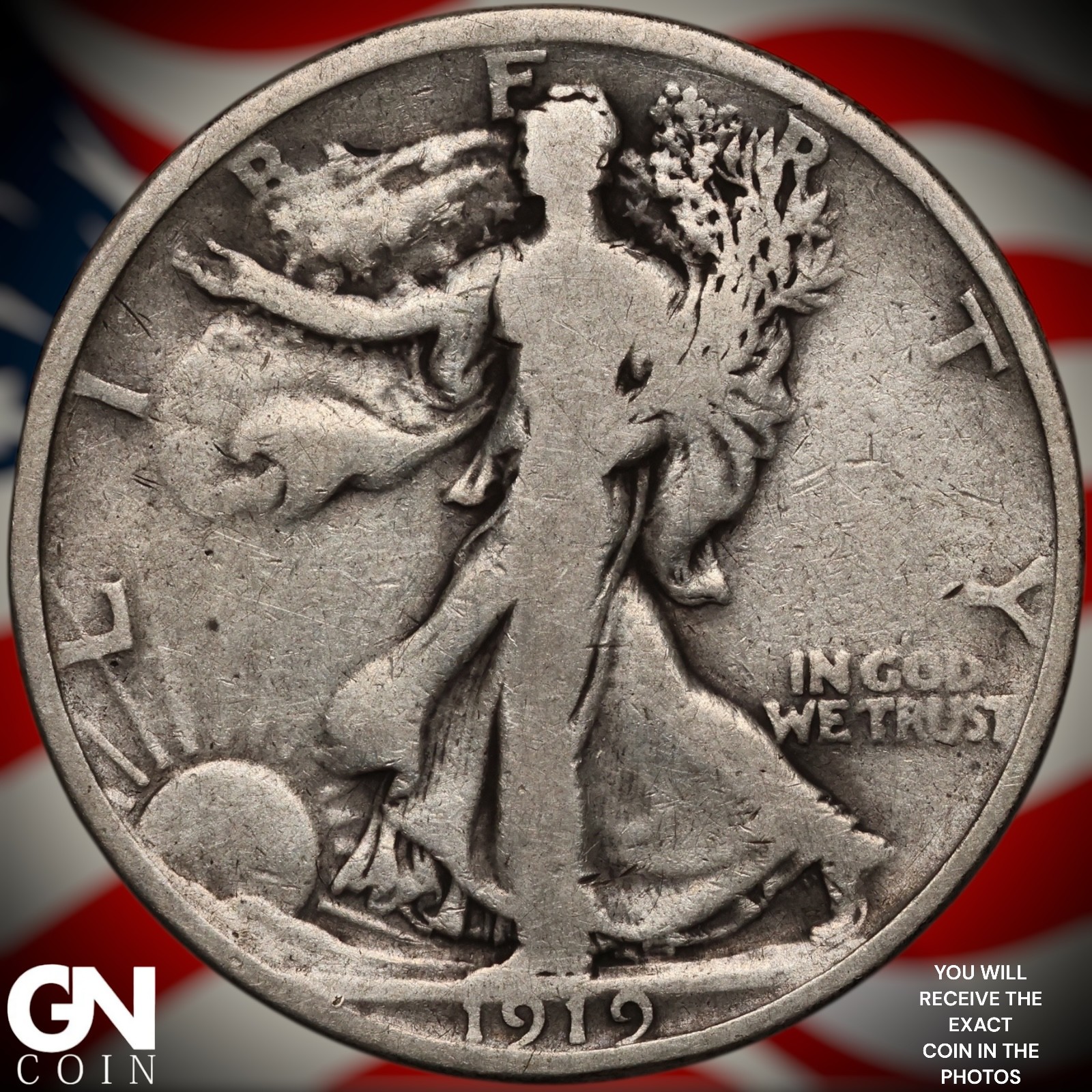 1919 P Walking Liberty Half Dollar A3171