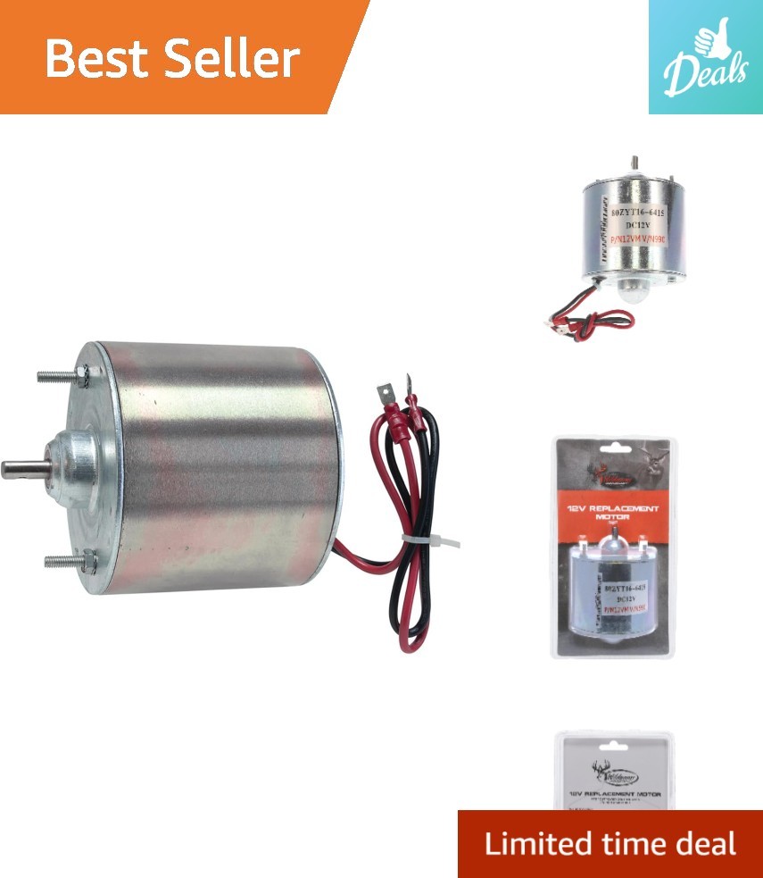 Reliable 12V Replacement Motor for Deer Feeders - Easy Installation Included