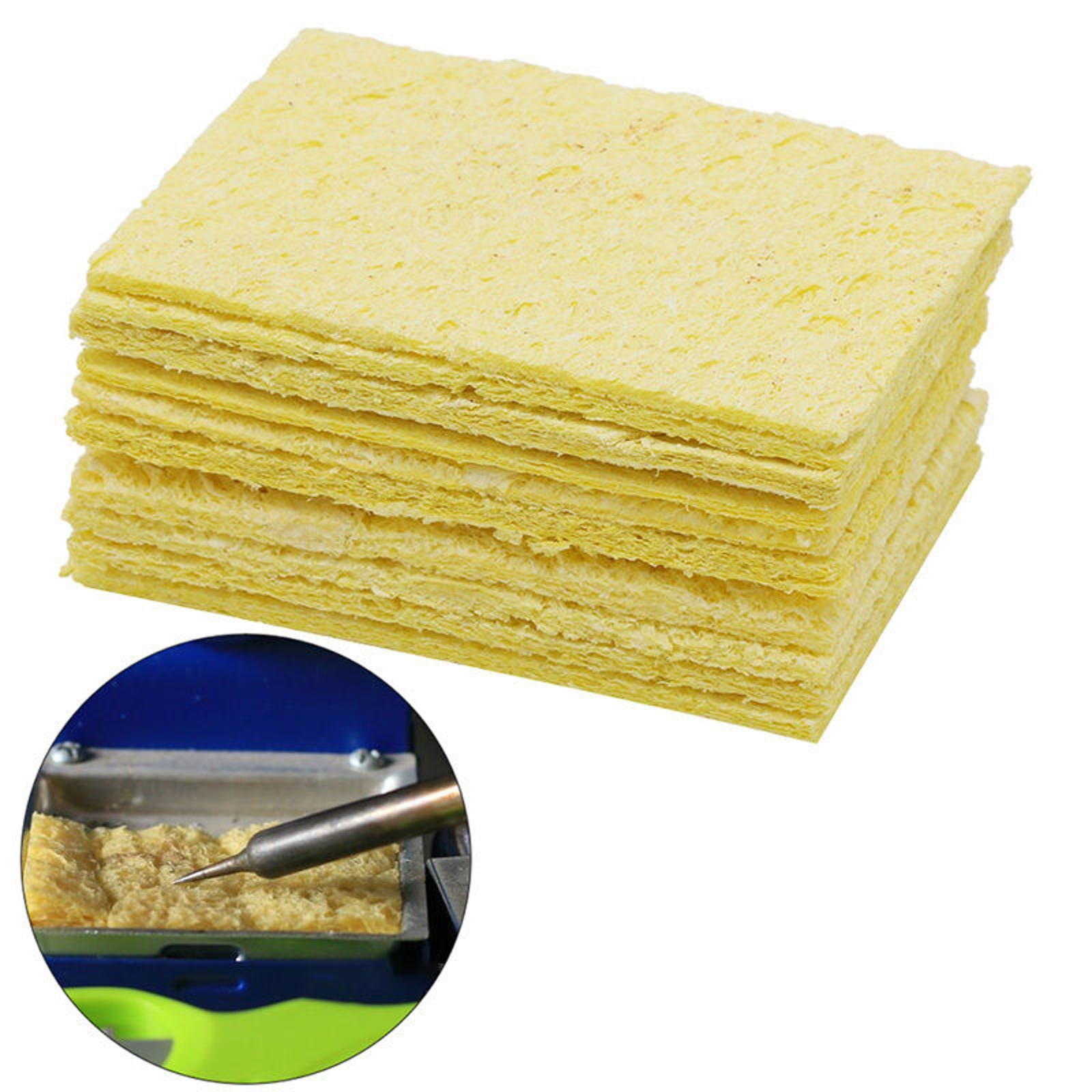 10Pcs Yellow Cleaning Sponge Cleaner For Enduring Electric Welding Soldering