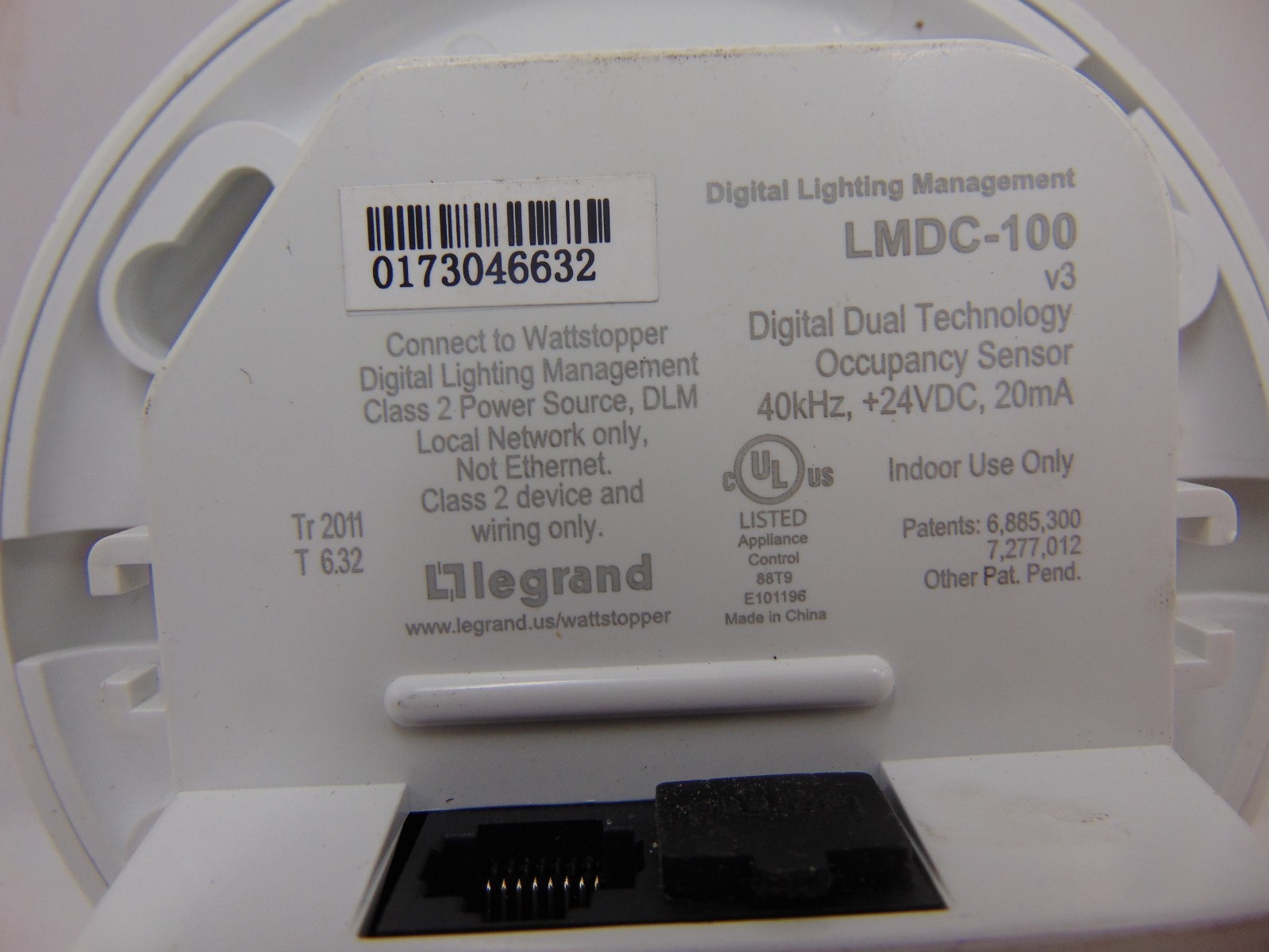 Legrand Wattstopper LMDC-100 Digital Dual Technology Occupancy Sensor Ceiling