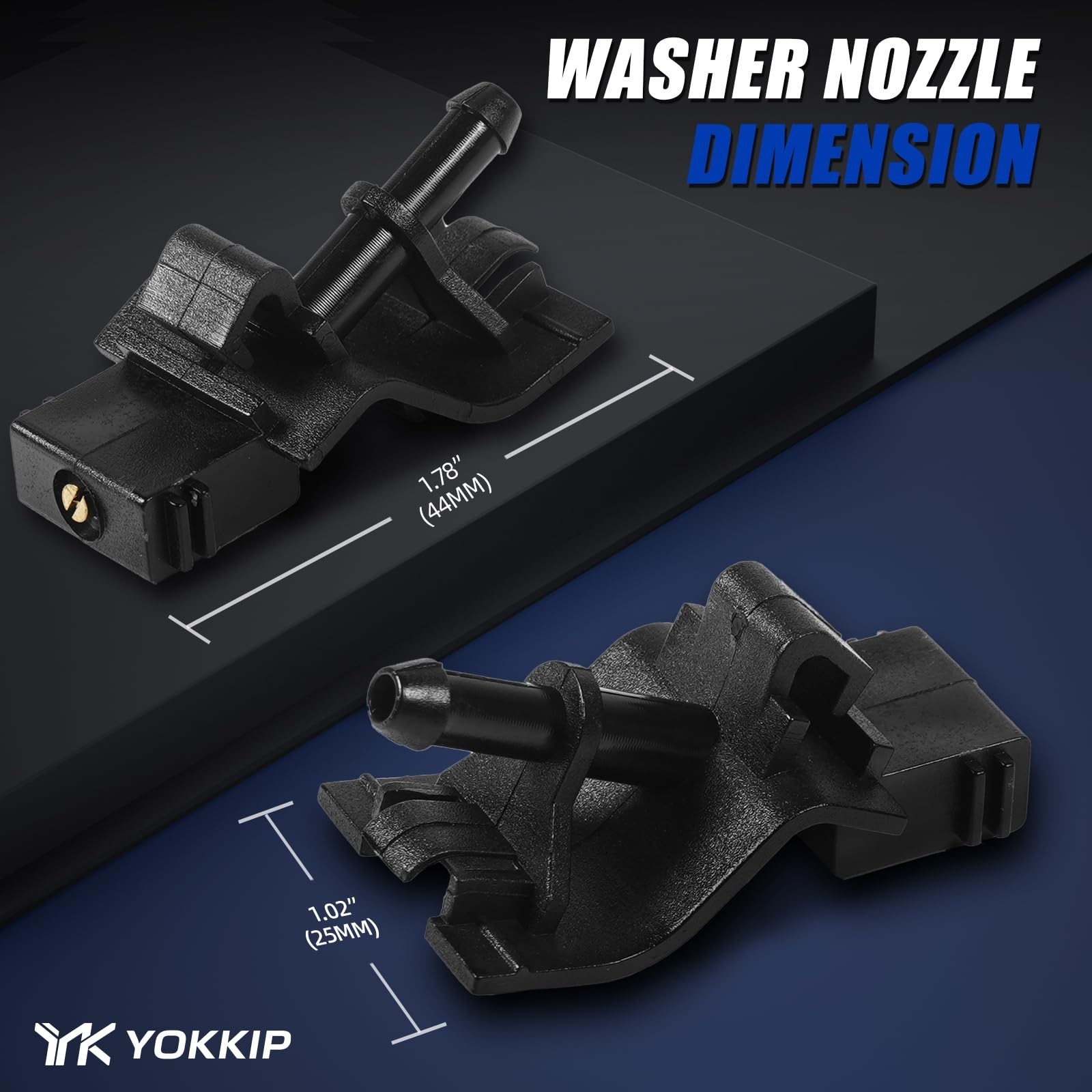 Front Windshield Washer Nozzles - Replacement for Toyota Highlander 07-23, Tu...