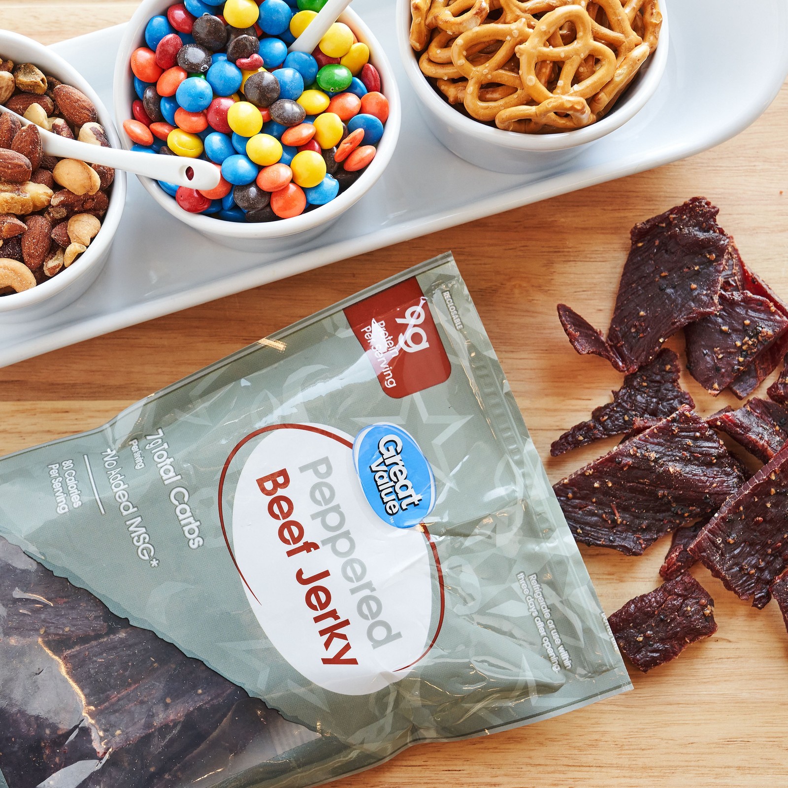 Great Value Peppered Beef Jerky Value Pack, 10 oz