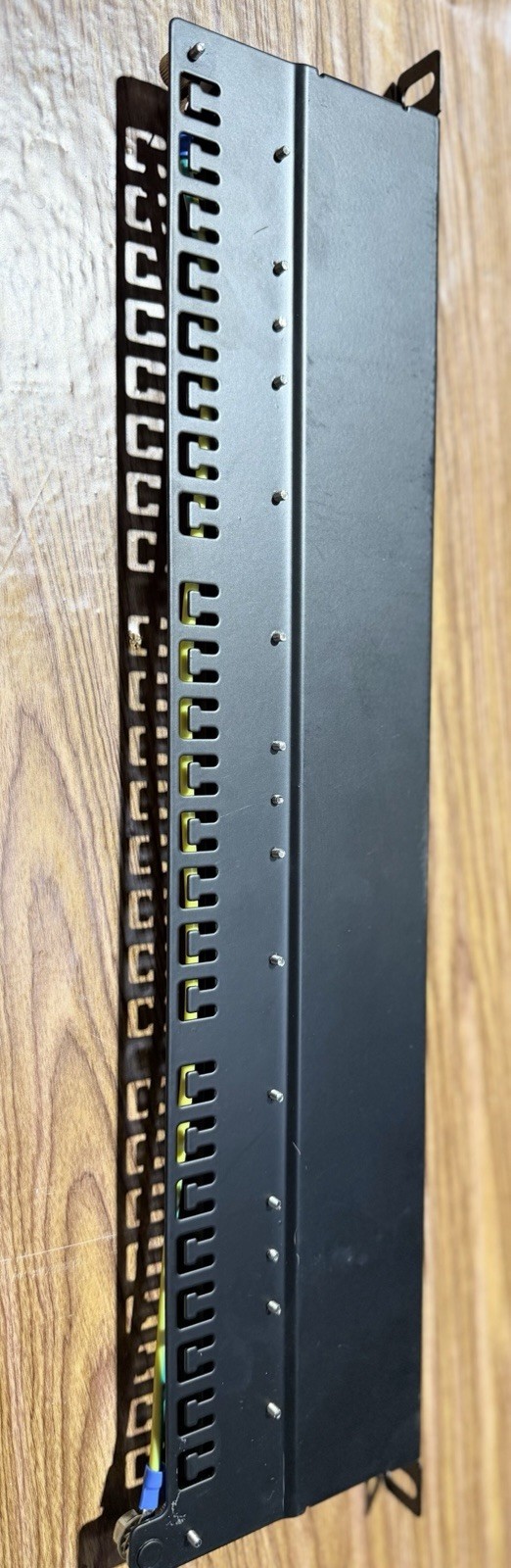 Intellinet 24-Port Cat6A Shielded Patch Panel, 19", Top-Entry, Black